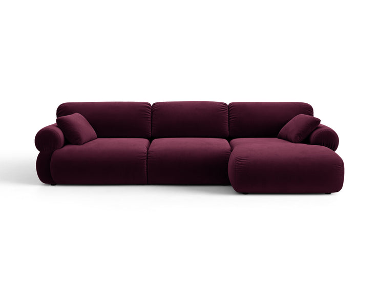 Hjørnesofa venstre Ophelia – fløyel / 297 × 164 cm