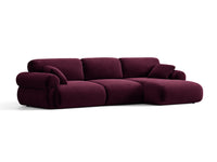 Hjørnesofa venstre Ophelia – fløyel / 297 × 164 cm