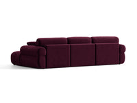 Hjørnesofa venstre Ophelia – fløyel / 297 × 164 cm