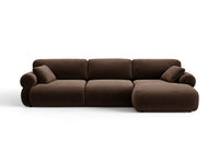 Hjørnesofa venstre Ophelia – fløyel / 297 × 164 cm