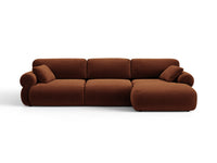 Hjørnesofa venstre Ophelia – fløyel / 297 × 164 cm