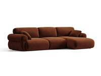Hjørnesofa venstre Ophelia – fløyel / 297 × 164 cm