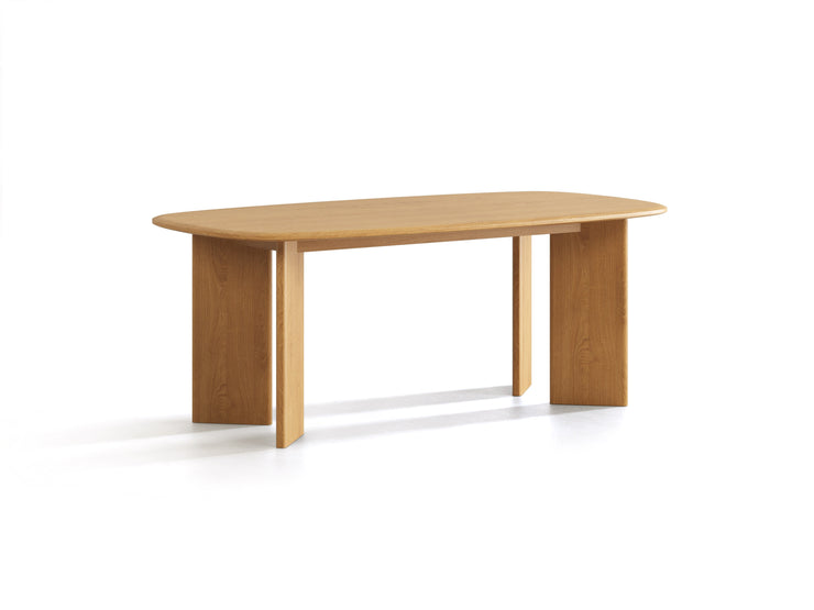 Spisebord Charlotte – tre / naturlig eik / 100x76x200