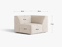 Hjørnemodul Jodie – 99 × 99 cm