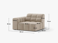 Modulsofa Jennifer – 106 × 102 cm