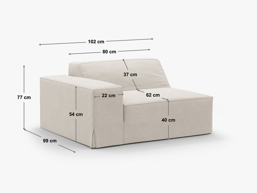 Modulsofa Jodie – 102 × 99 cm
