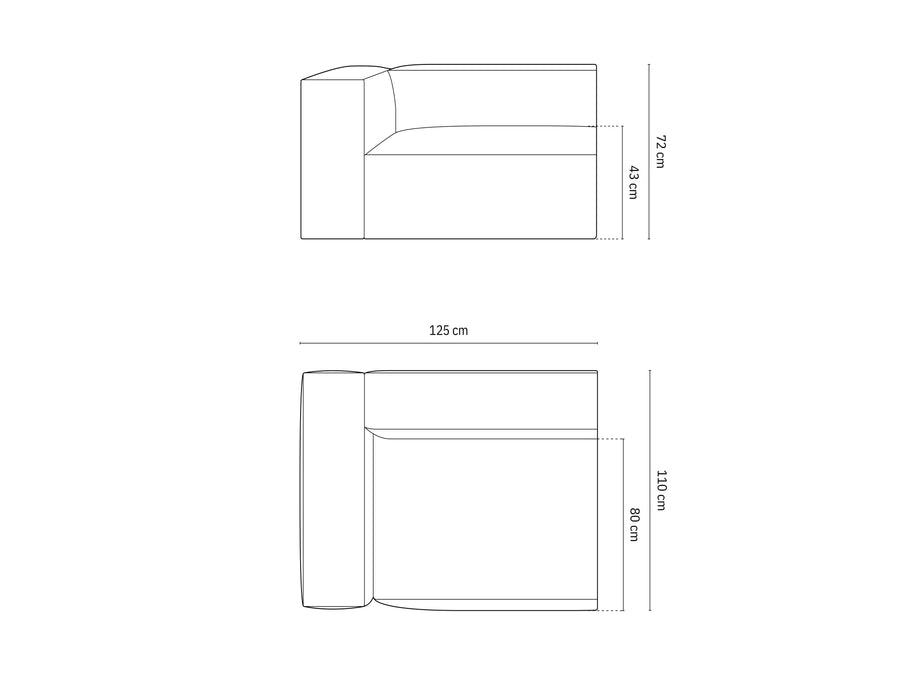 Lenestol Nuria – 125 × 110 cm