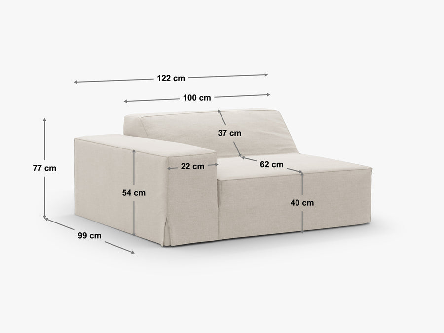 Modulsofa Jodie – 122 × 99 cm