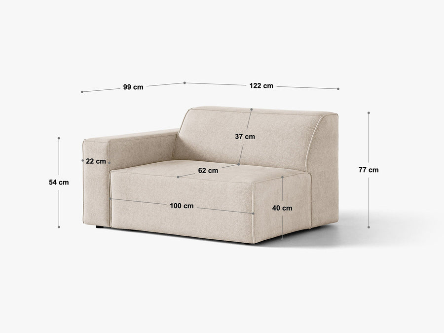 Modulsofa Jodie – 122 × 99 cm