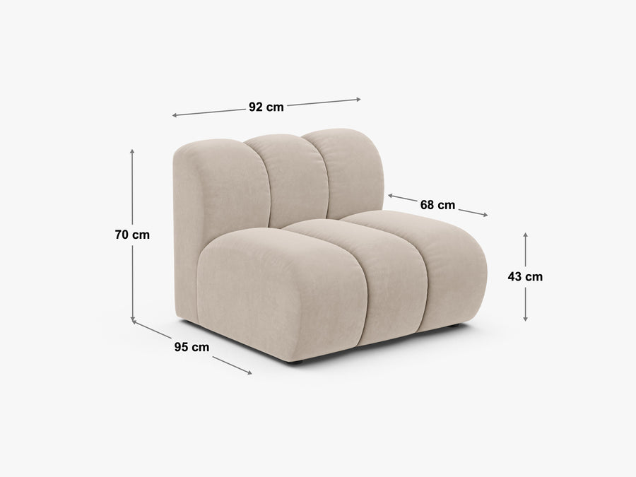 Modulsofa Lupine uten armlene – 92 × 95 cm