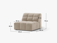 Modulsofa Jennifer – fløyel / armløs