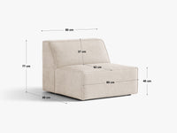 Modulsofa Jodie uten armlener – 80 × 99 cm