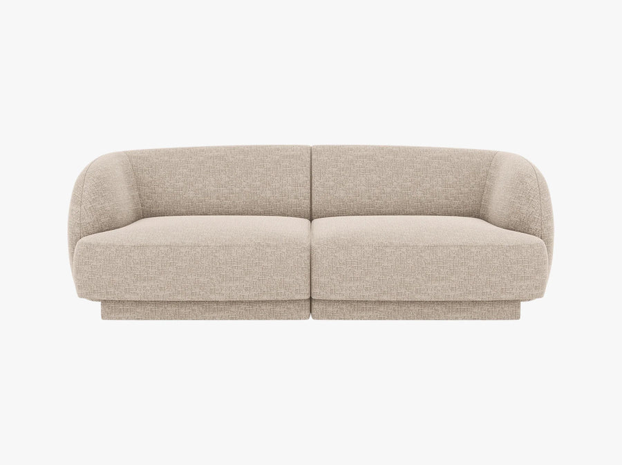 Miley 2-seter sofa i chenille – avrundede former og moderne komfort