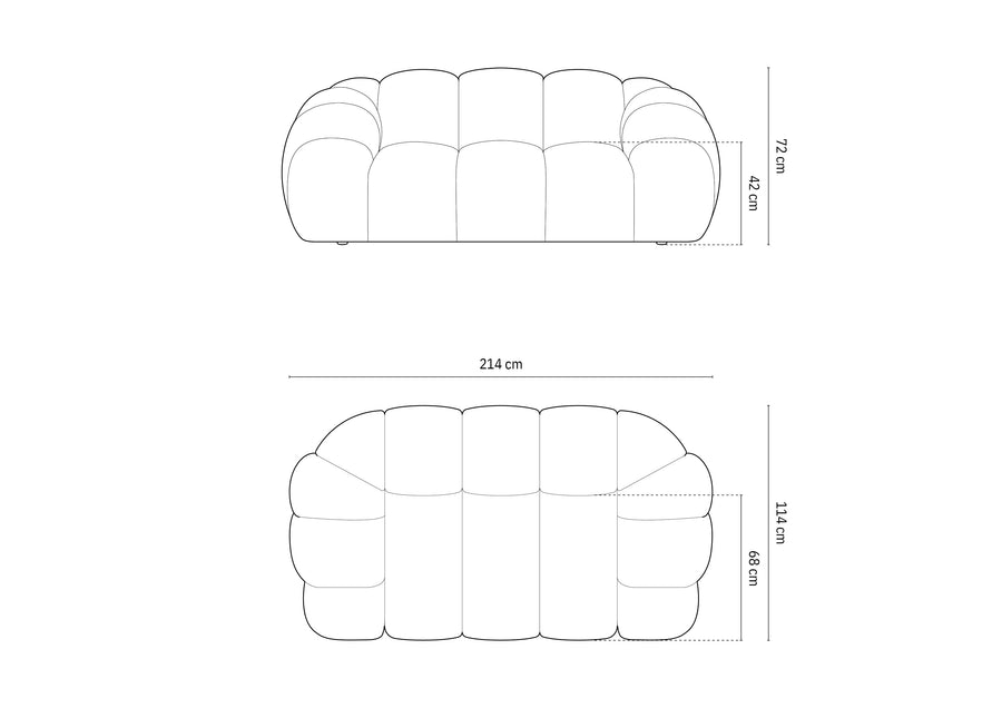 Sofa Diana – 214 × 114 cm