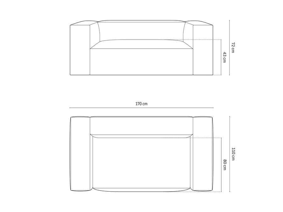 Sofa Nuria – 170 × 110 cm