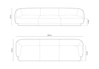 Miley 3-seter sofa i chenille – moderne eleganse og maksimal komfort