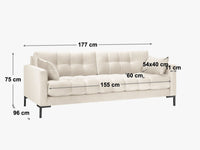 Mamaia 3-seter 177 x 96 cm – Elegant komfort med karakter