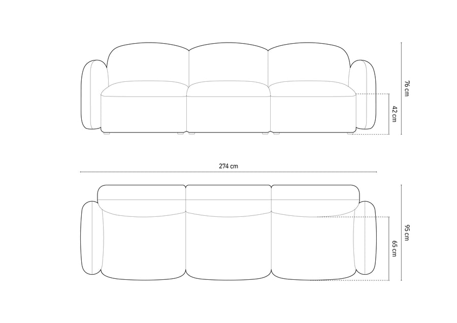 Sofa Blair – 274 × 95 cm