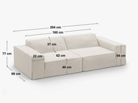 Modulsofa Jodie – 204 × 99 cm