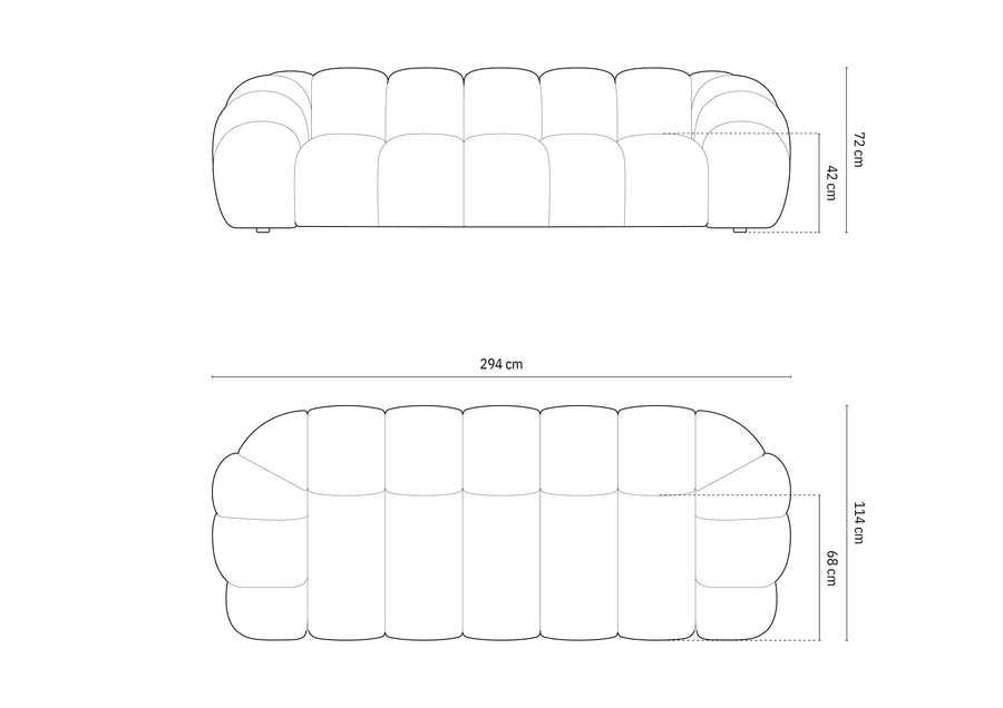 Sofa Diana – 294 × 114 cm