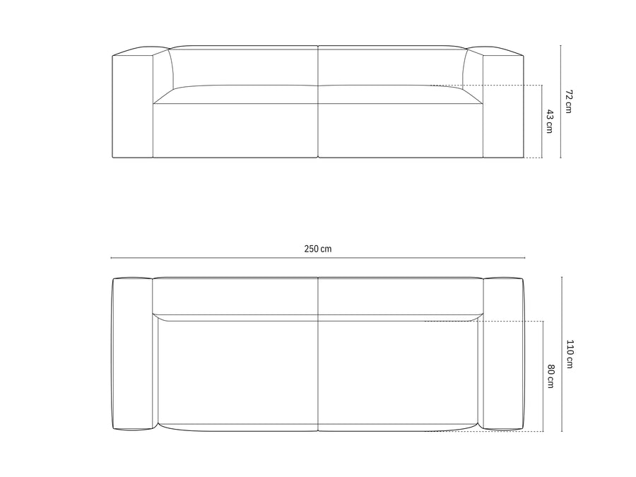 Sofa Nuria 250 × 110 cm