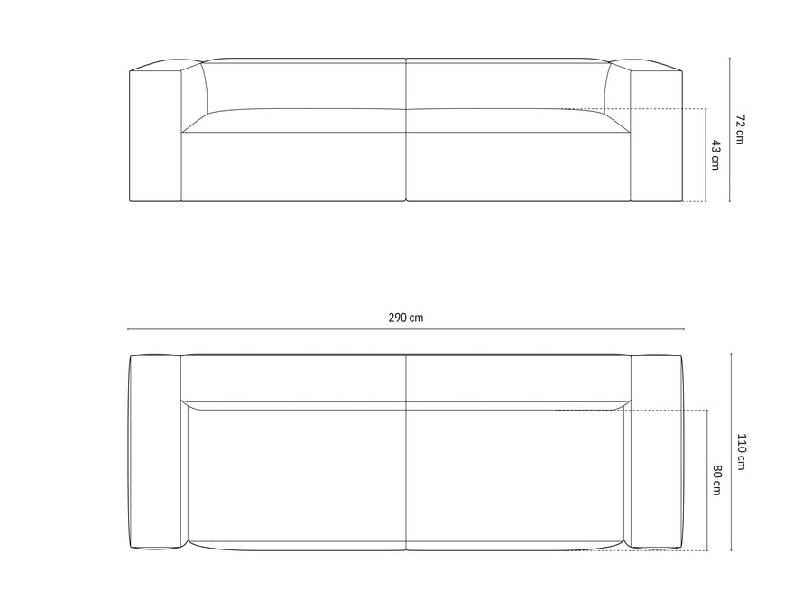 Sofa Nuria 290 × 110 cm