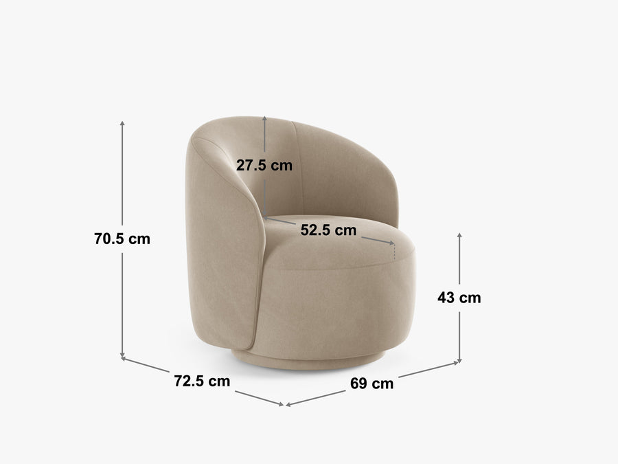 Lenestol Letizia – dreibar / 69 × 72.5 cm