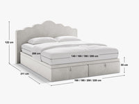 Boxspring-sengesett Dream: sengegavl + boxspring/madrass + madrasstopper