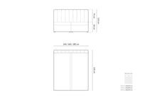 Boxspringseng Kelp: sengegavl + boxspring/madrass + madrassopplegg