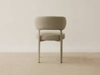 Ponent spisestuestol – rund rygg, bouclé, beige