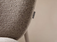 Echo spisestol – mørk beige bouclé med metallben