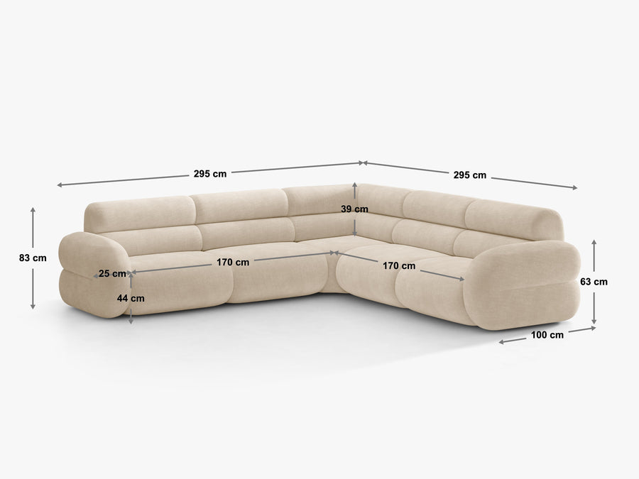 Modulsofa Neo – symmetrisk hjørnesofa