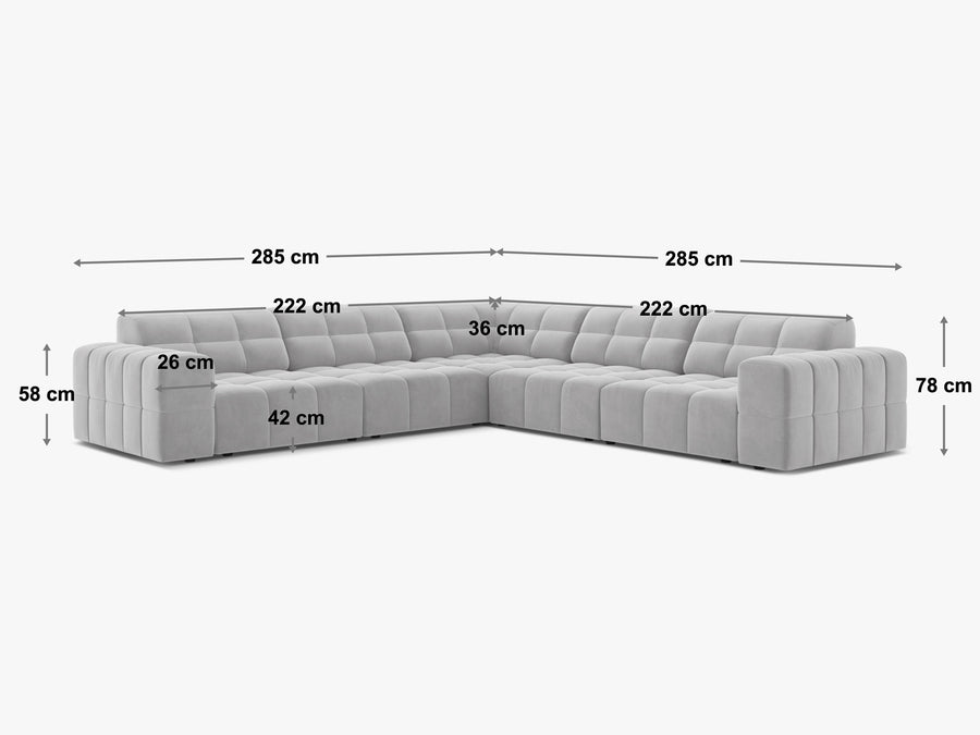 Symmetrisk hjørnesofa Jennifer