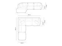 Hjørnemodulsofa Chris – 295 × 290 cm