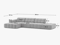 Hjørnesofa Jennifer – 348 × 167 cm