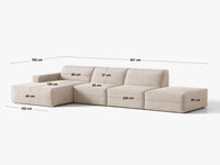 Modulhjørnesofa Jodie – 341 × 162 cm