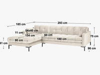 Mamaia hjørnesofa 185 x 293 cm, venstre – Elegant komfort i “bubble”-design