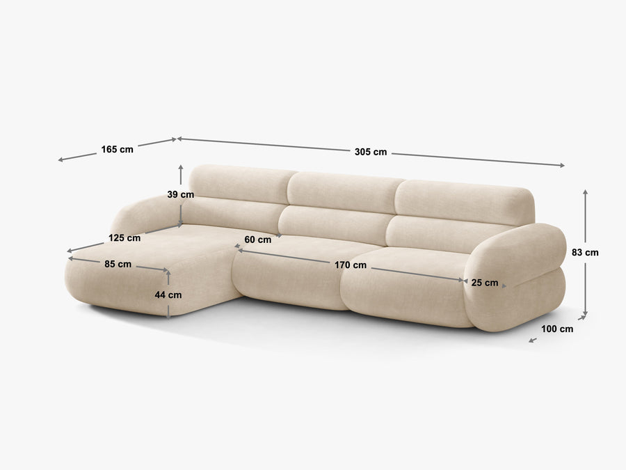 Hjørnesofa Neo – 305 × 165 cm