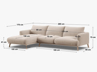 Hjørnesofa Naomi – 285 × 170 cm