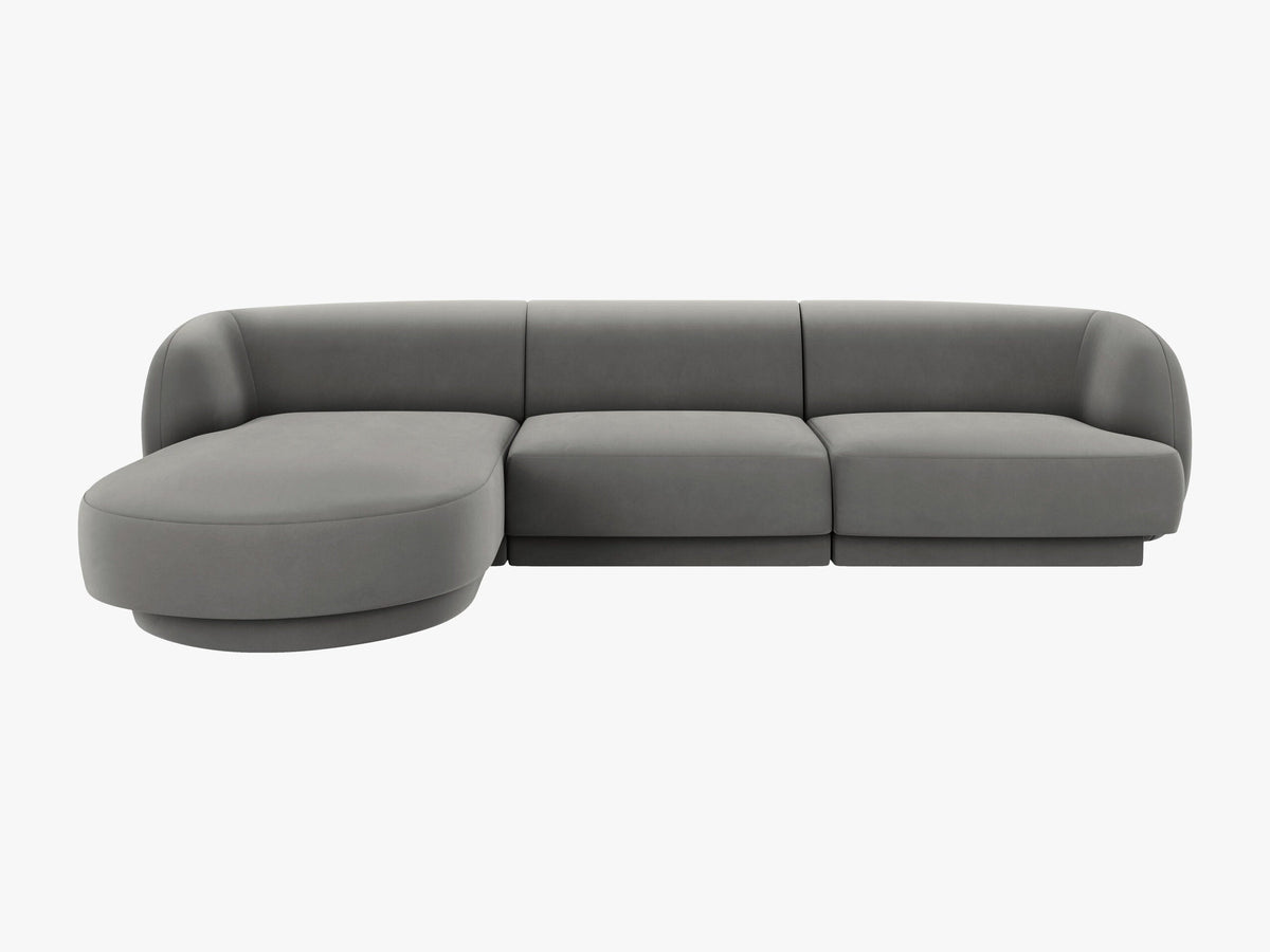 Miley hjørnesofa 255x156cm, høyre – Flytende komfort med myke former
