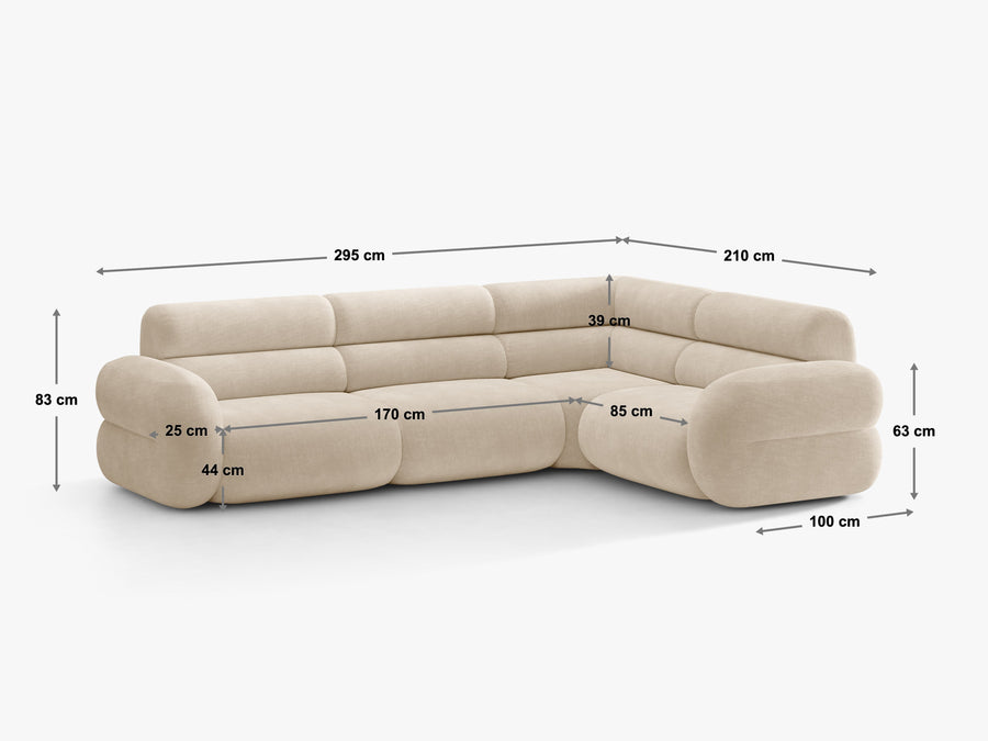 Hjørnesofa Neo – 295 × 210 cm