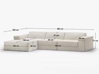 Hjørnesofa Jodie – 284 × 162 cm