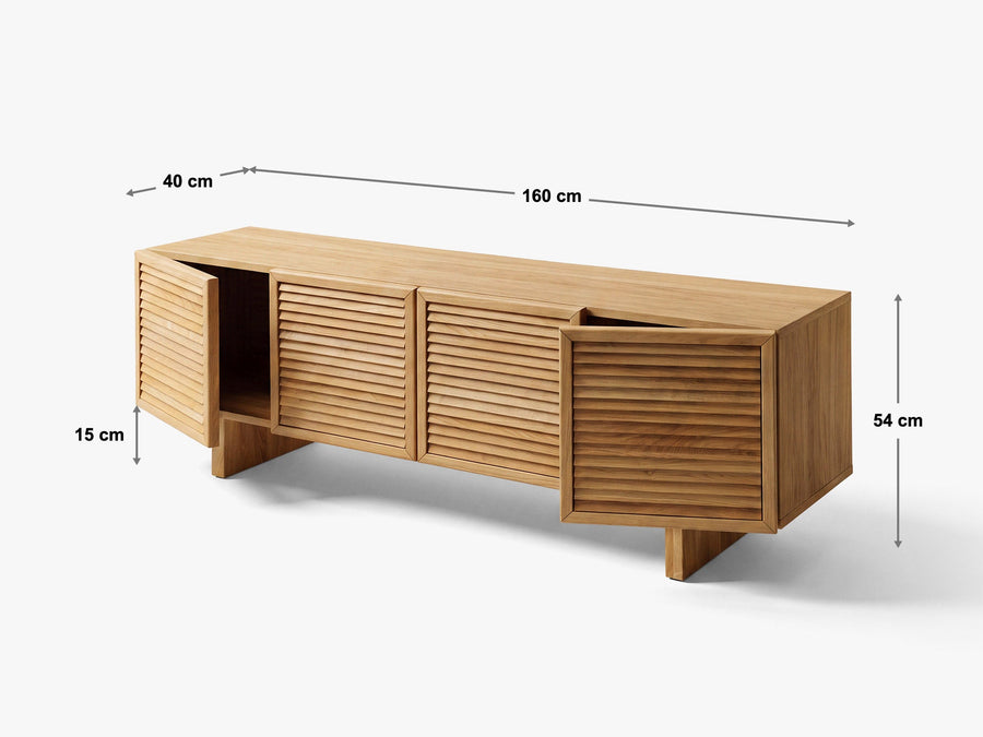 TV-skap Wiley – tre / naturlig eik / eik / 40x54x160