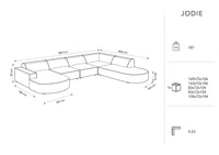 Jodie 7-seters avrundet panorama sofa