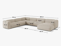 Hjørnesofa Martina XL – 406 × 316 cm