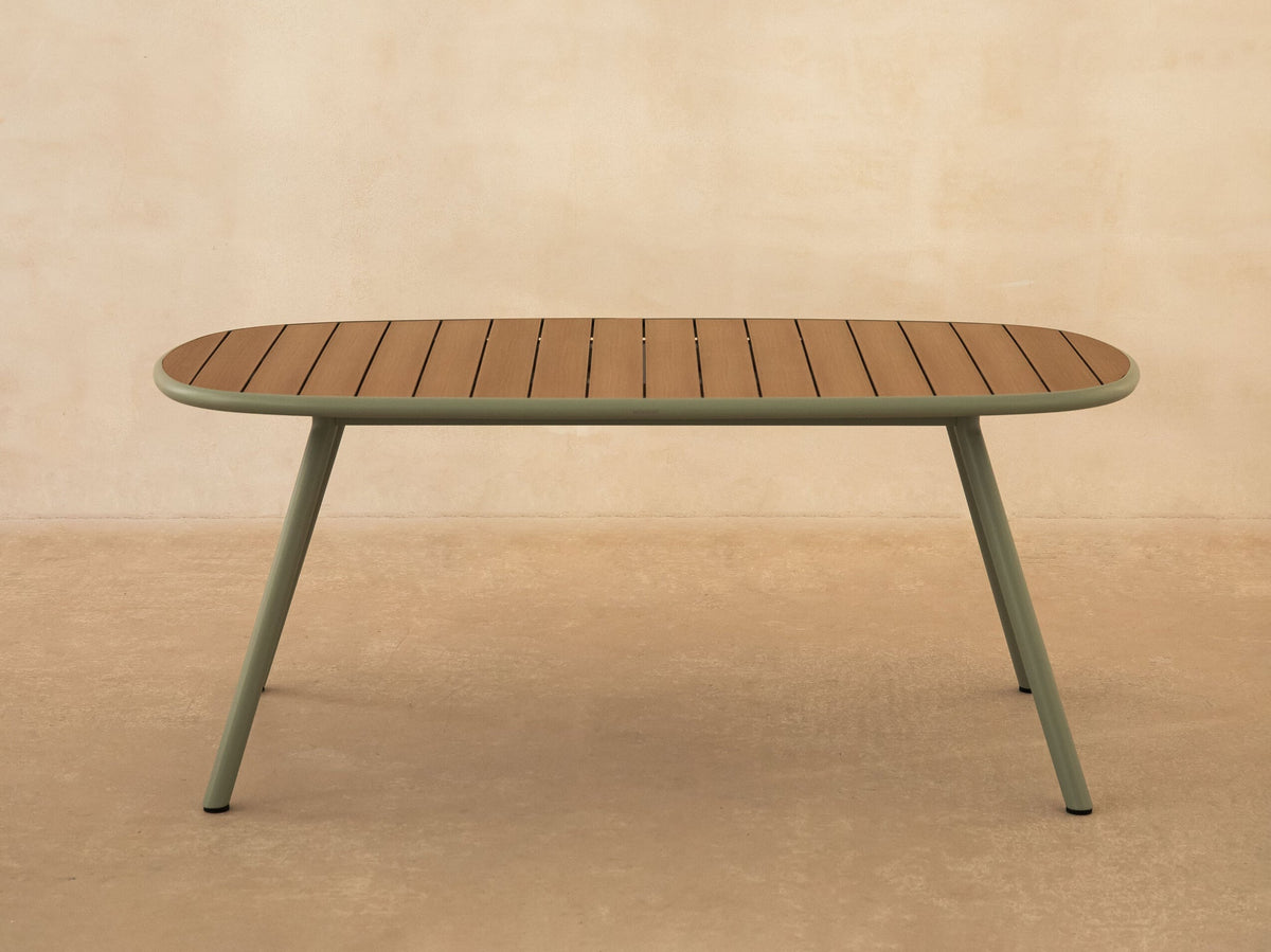 Niublau – Hagebord i plast og aluminium, 180×90 cm