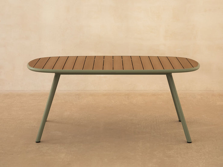 Niublau – Hagebord i plast og aluminium, 180×90 cm