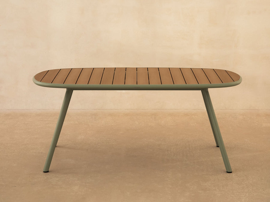 Niublau – Hagebord i plast og aluminium, 180×90 cm