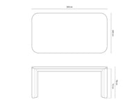 Gabana spisebord 200 x 100 cm – høyglans, avrundede kanter og moderne design