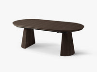 Mana spisebord – uttrekkbart 210–300 cm, oval form i valnøtt